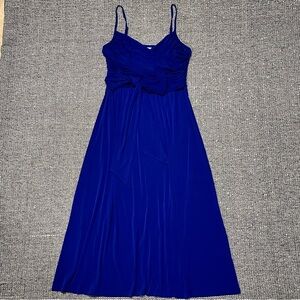 Jennifer Lopez Cobalt Blue Spaghetti Strap Maxi Dress